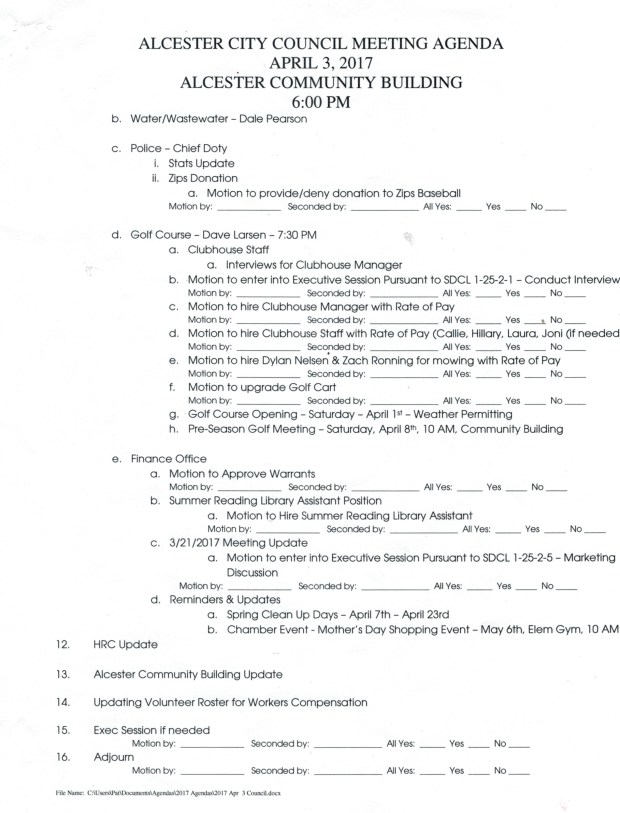 04-03-2017 AGENDA II